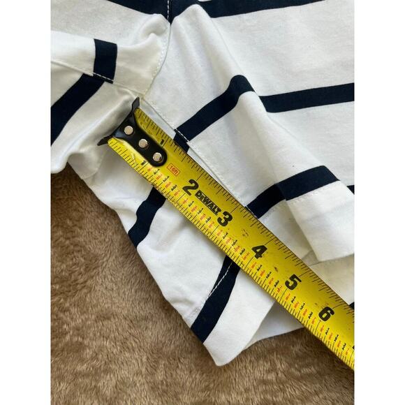 Nautica Cotton Stretch Twill Shorts White with‎  Blue Stripes Women's Size 8 NWT - Picture 6 of 6